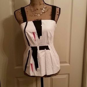 THEORY BLACK AND WHITE TOP