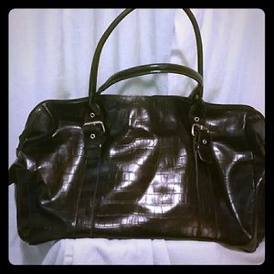 Black overnight bag