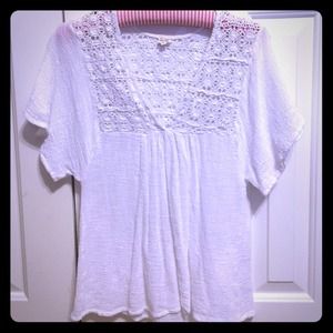 White knit beach top