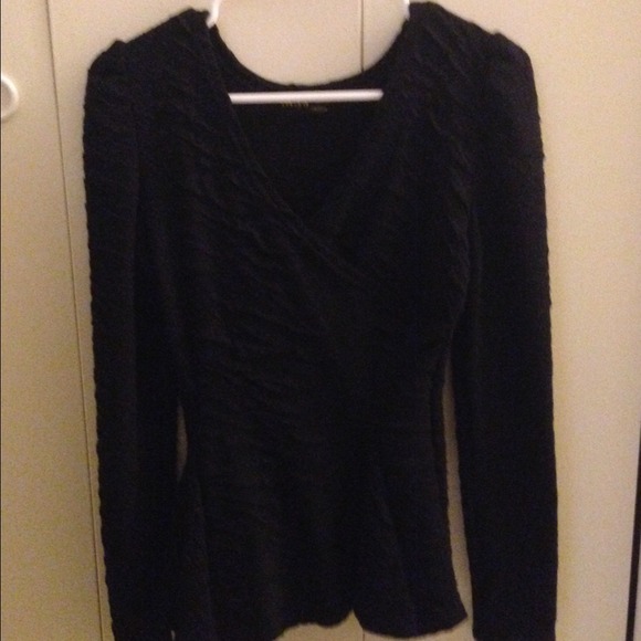 Black peplum dressy top