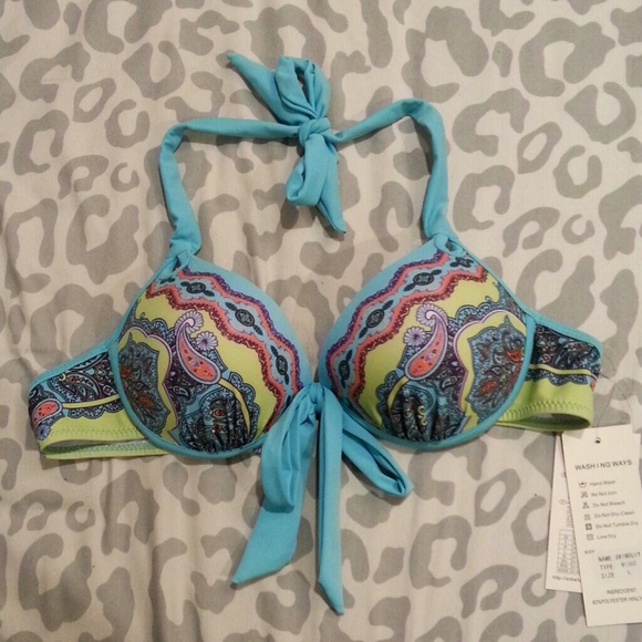 Paisley Push-up Bikini Top - Picture 1 of 1