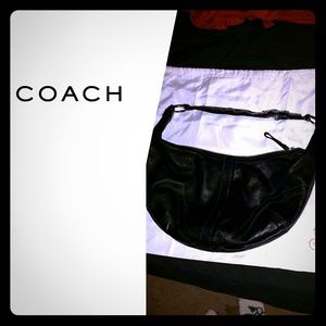 Leather coach purse