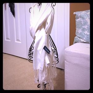 White Cream Scarf Wrap Shawl Pashmina
