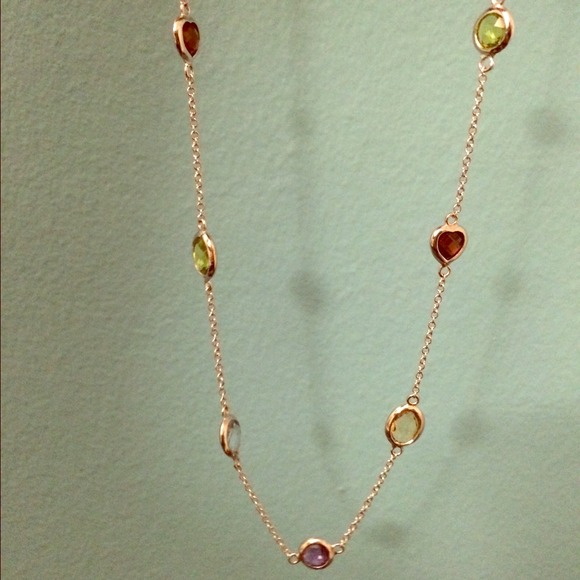Delicate and colorful crystal necklace