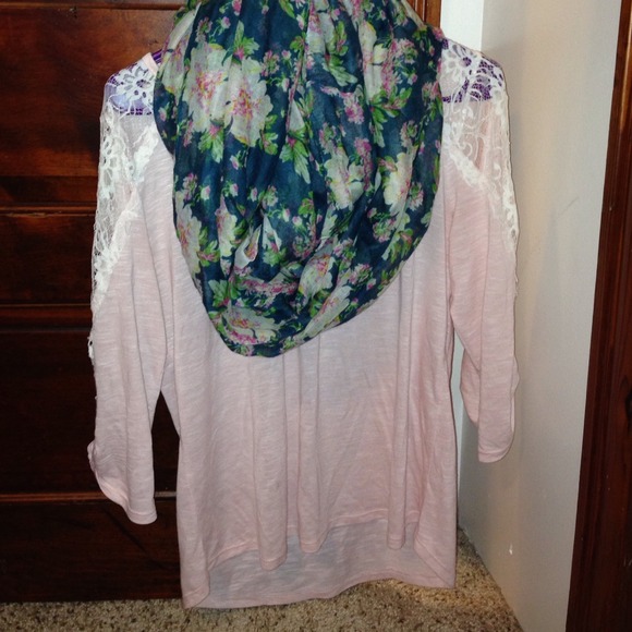 Adorable, pale pink, lacy, top from Deb!