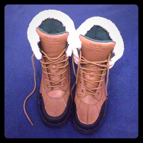 Authentic Polo boots size 5y (boys)
