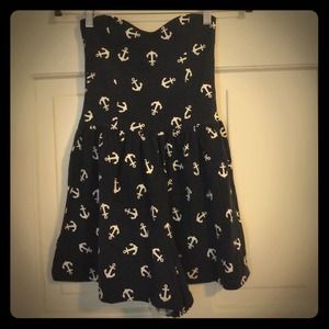 Precious anchor/sailor strapless romper