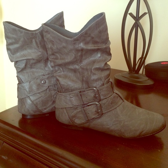 Gray boots