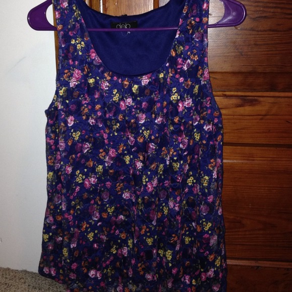 Cute blue floral tank from Deb!