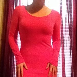 Sexy hot pink bodycon dress