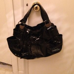Kooba black patent leather bag