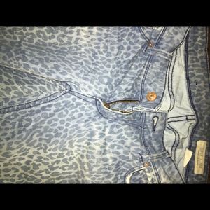 Leopard print jeans