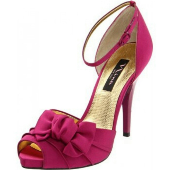 nina | Shoes | Nina Fushia Satin High Heels | Poshmark