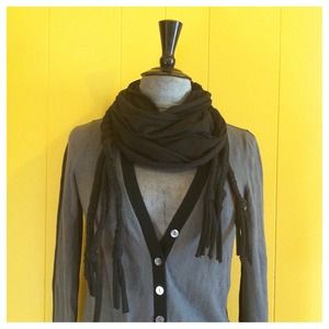 Betsey Johnson Jersey Scarf with Braided ends