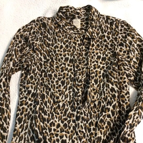 Jcrew Perfect Shirt in Leopard