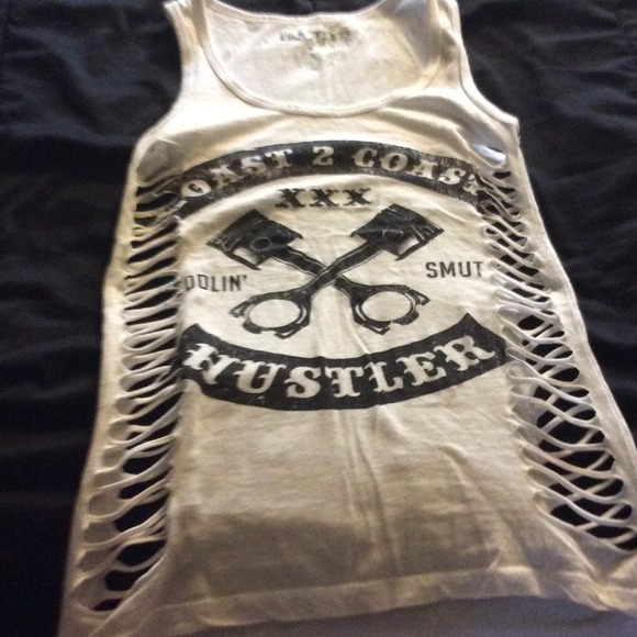 White Hustler Shirt!! Super Sexy!!