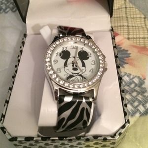Disney Mickey Mouse Zebra Watch