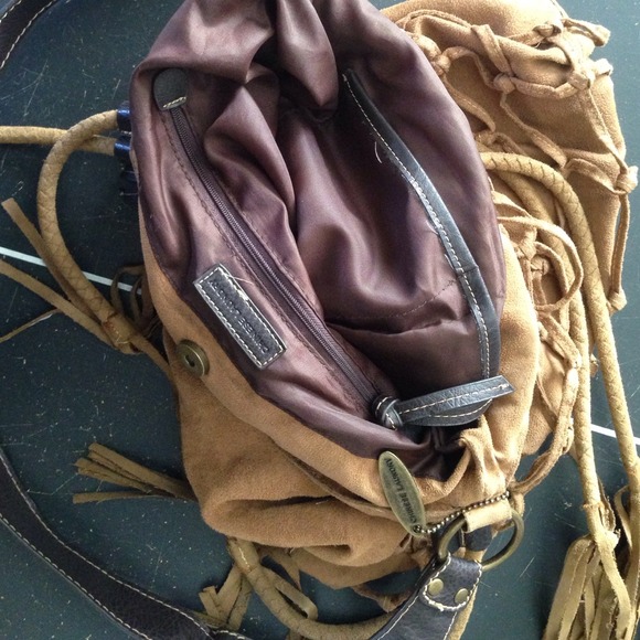 *bundled SOLD* Coachella bag, vegan suede and frin - Picture 4 of 4