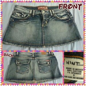 Jean mini skirt