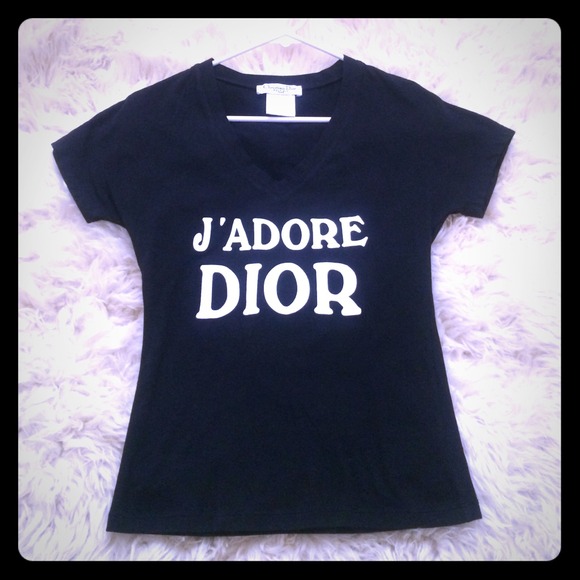 Dior black stretch tee