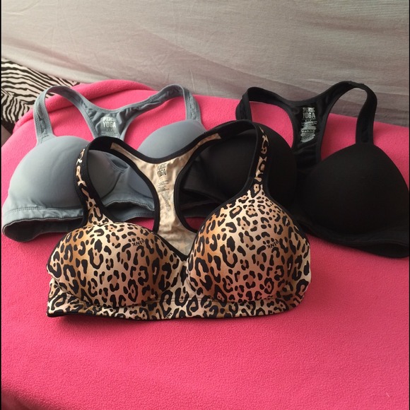 3 Victoria's Secret Pink sports bras