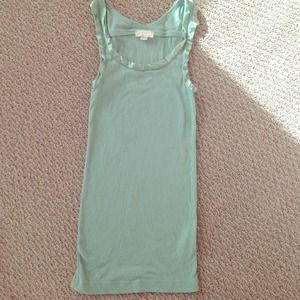 Diesel light green ribbed tunic tank