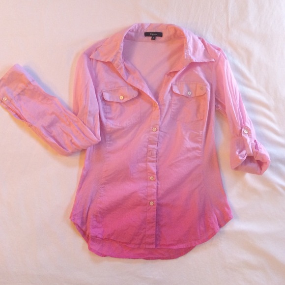 SALE Express Ombré Button Up