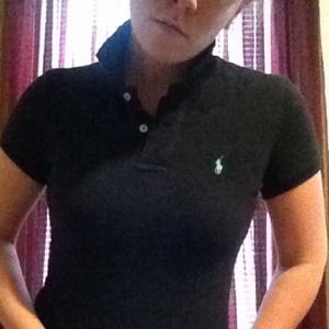 Black Ralph Lauren  skinny polo shirt