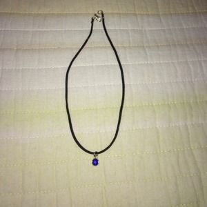 Cute blue diamond choker