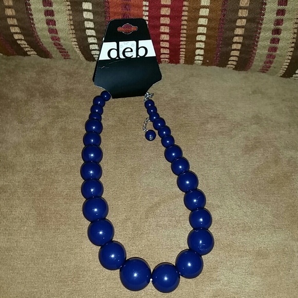 Navy Beaded Necklace