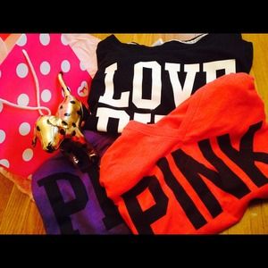 PINK SWEATSHIRT BUNDLE! (Dog included)