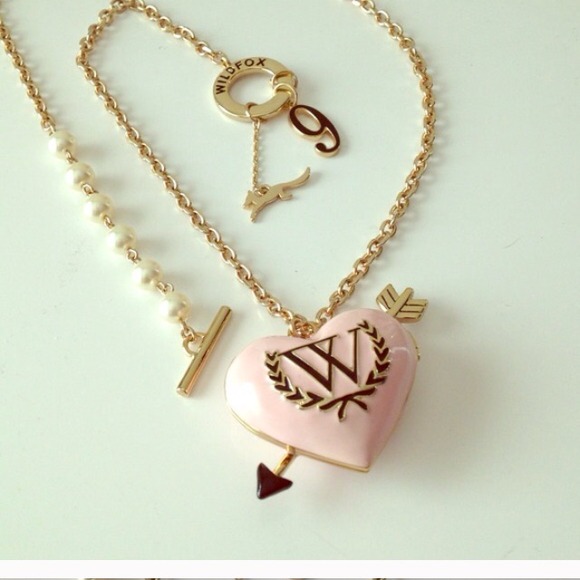 💘 ISO💘 WILDFOX PINK HEART LOCKET NEXKLACE - Picture 1 of 1