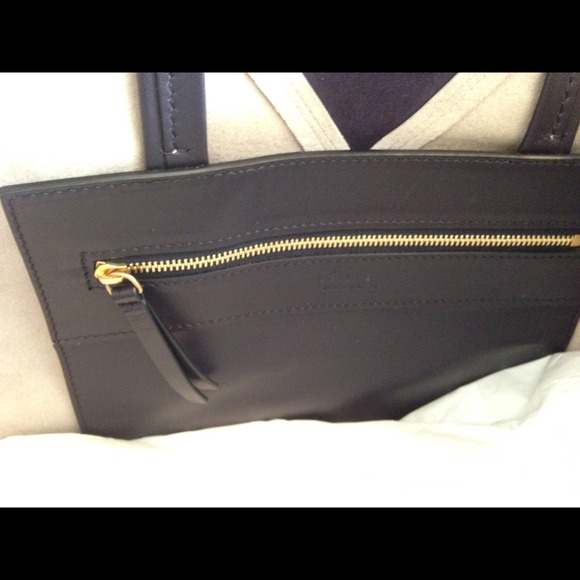 Celine Cabas Vertical Two Tone Leather Tote Bag - Picture 3 of 4