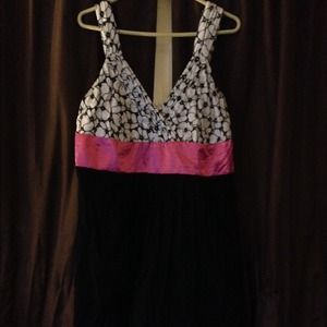Black Pink White Sundress