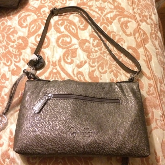 Gray Jessica Simpson Messenger Bag - Picture 3 of 4