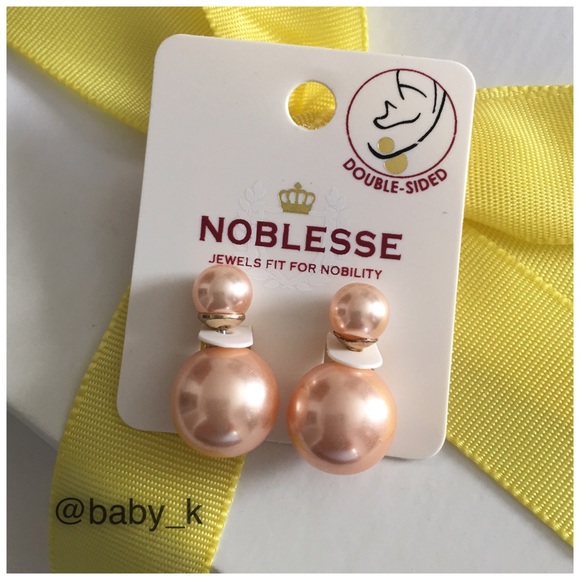 ROSEGOLD DOUBLE SIDED EARRINGS - Picture 2 of 3