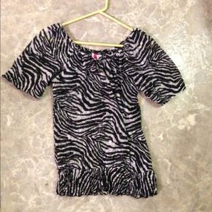 Zebra print top