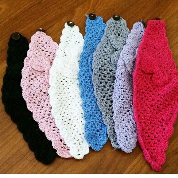 Crochet head bands or neck warmers