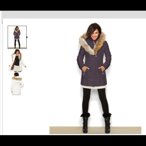 Betsey Johnson Hooded Lace-Up Puffer Coat