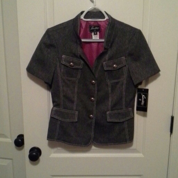2pc denim looking suit nwt