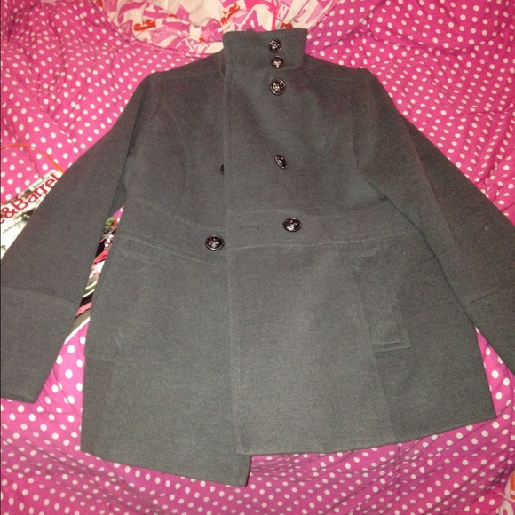 Gray peacoat