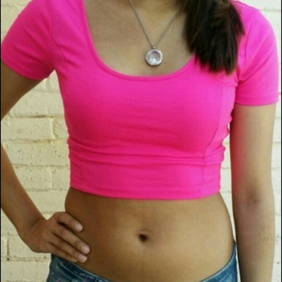 Hot pink crop top