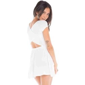 Tobi Criss Cross Back Cutout Skater Dress