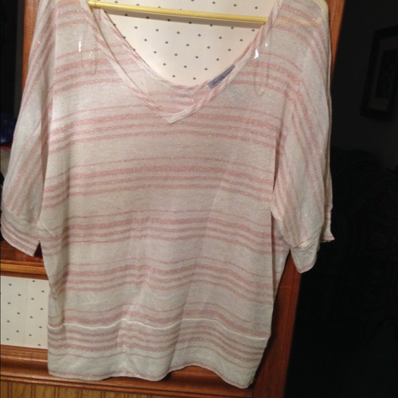 Peach and offwhite shirt