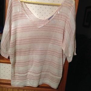 Peach and offwhite shirt