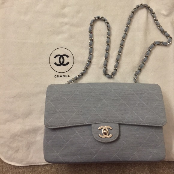 ⛔️SOLD⛔️ Authentic Chanel Jersey Classic Flap - Picture 1 of 4