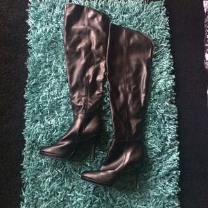 Black over the knee boots