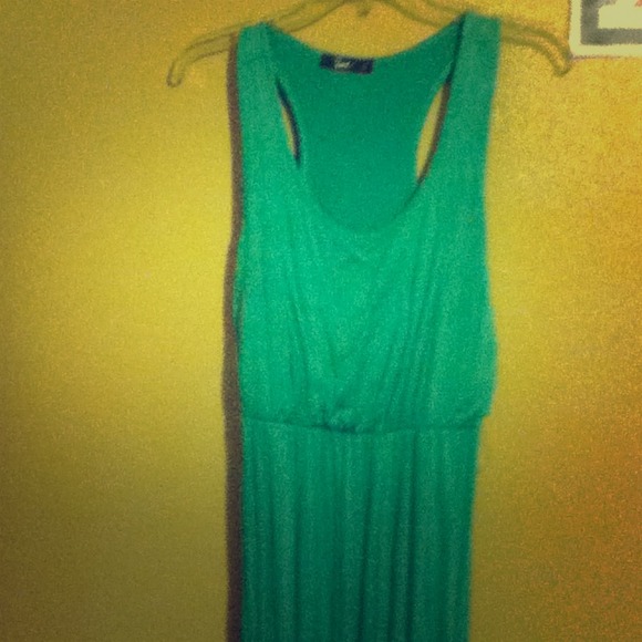 baby blue long flowing  light weight summer gown.
