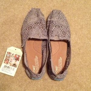 Silver Crochet TOMS