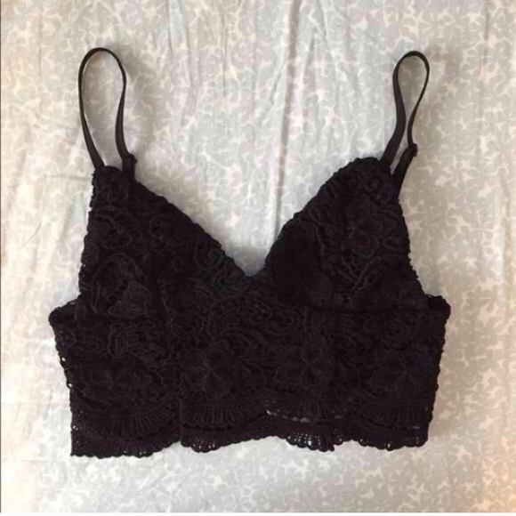 Black lace bralette